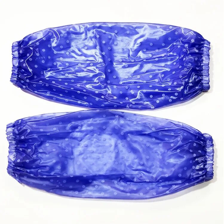 Manșon PVC rezistent la apă Manșon lung pentru bucătărie de uz casnic Anti-ulei Manșon pentru adulți, pur impermeabil, transparent cu buline