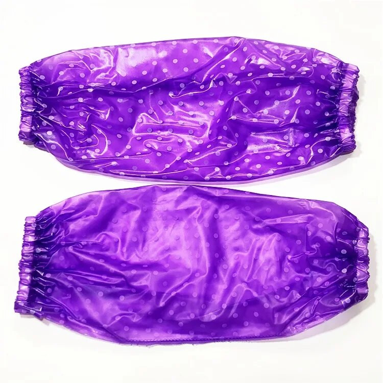 Manșon PVC rezistent la apă Manșon lung pentru bucătărie de uz casnic Anti-ulei Manșon pentru adulți, pur impermeabil, transparent cu buline