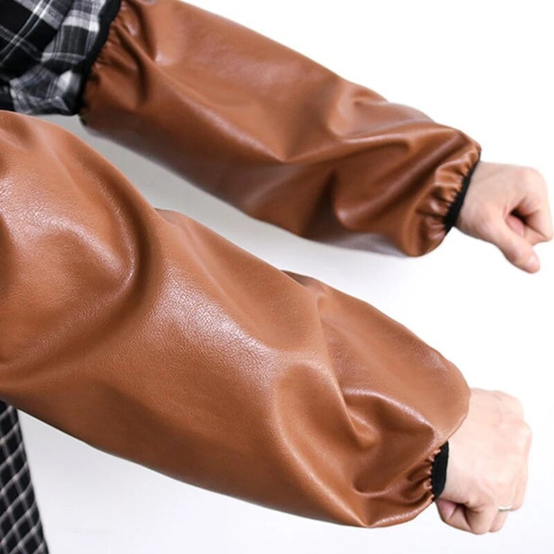 Mâneci de braț din PU 1 pereche de mâneci impermeabile, rezistente la ulei, arden fermier, mâneci de lucru pentru acasă, bucătărie, grădină, curățare, utilizare unisex