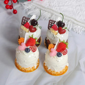 1 db mesterséges kínai stílusú torta hamis étel dekoráció fotózás Pro étel szimuláció tortamodell Tea asztaldísz FCYY-064