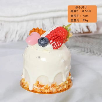 1PC Изкуствена торта в китайски стил Фалшива декорация на храна Фотография Професионална симулация на храна Модел на торта Декорация на чаена маса FCYY-064