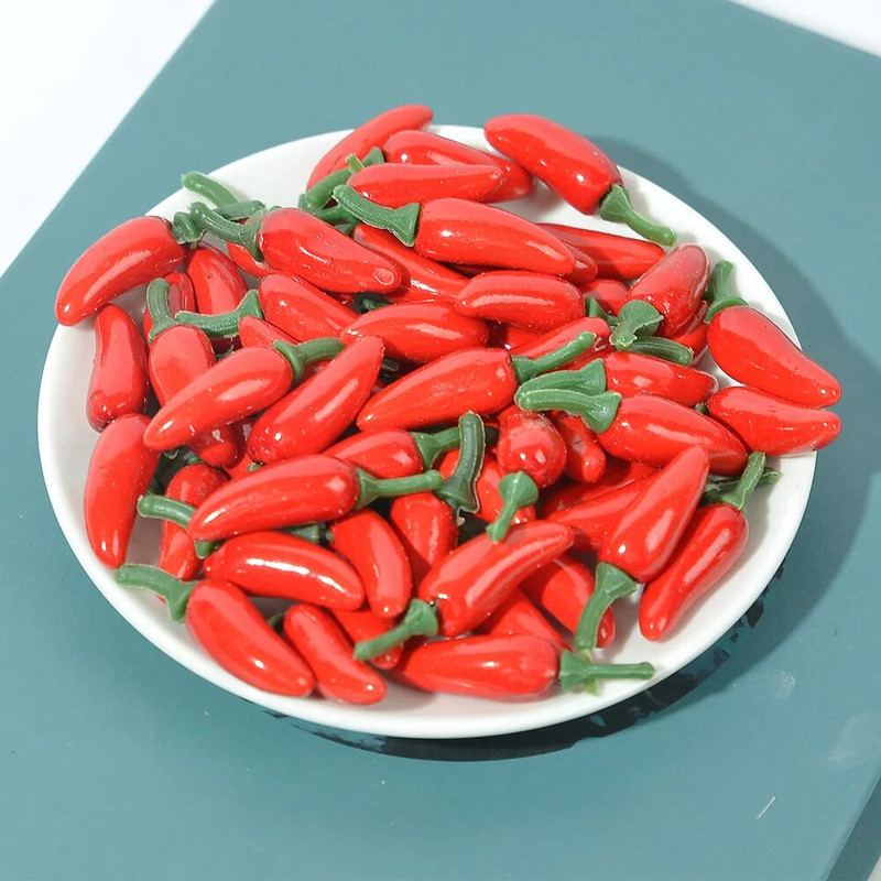 100 de bucăți de boabe mici de chili roșii, model de flori artificiale din plastic, stamine perlate, decorațiuni de nuntă, pentru grădină, transport gratuit