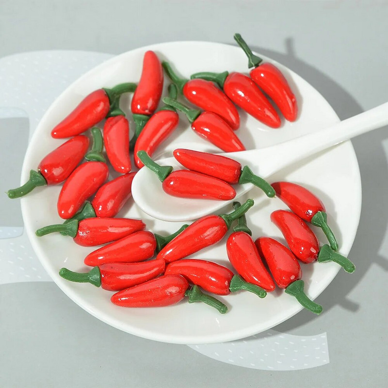 100 de bucăți de boabe mici de chili roșii, model de flori artificiale din plastic, stamine perlate, decorațiuni de nuntă, pentru grădină, transport gratuit