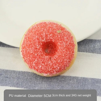 1 db 5 cm-es hamis étel szimuláció fánkos desszert otthoni kiegészítők torta desszert péksütemény Modell fotózás kellékek korai oktatási játékok