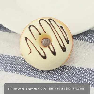 1 db 5 cm-es hamis étel szimuláció fánkos desszert otthoni kiegészítők torta desszert péksütemény Modell fotózás kellékek korai oktatási játékok