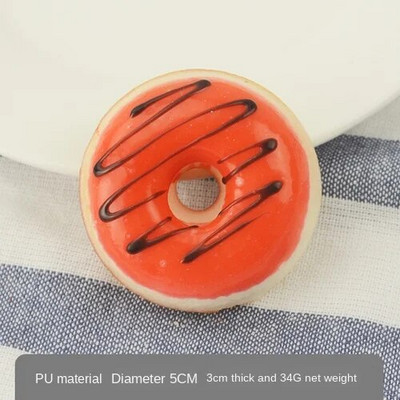 1 db 5 cm-es hamis étel szimuláció fánkos desszert otthoni kiegészítők torta desszert péksütemény Modell fotózás kellékek korai oktatási játékok