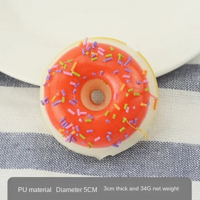 1 db 5 cm-es hamis étel szimuláció fánkos desszert otthoni kiegészítők torta desszert péksütemény Modell fotózás kellékek korai oktatási játékok