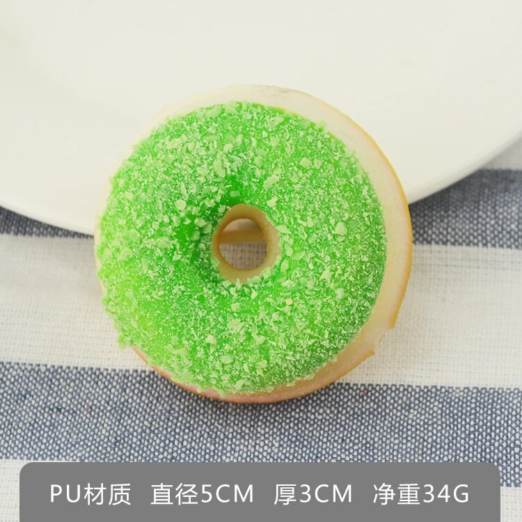 1 db 5 cm-es hamis étel szimuláció fánkos desszert otthoni kiegészítők torta desszert péksütemény Modell fotózás kellékek korai oktatási játékok