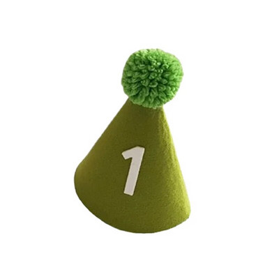 Retro gyerekek születésnapi kalap 1. baba fiú lányok filc golyós sapkák gyerek fejpánt baba zuhany parti dekoráció sapkák fotó kellékek