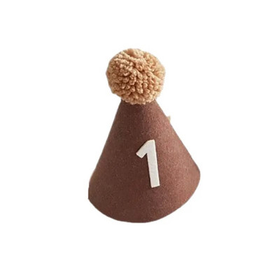 Retro gyerekek születésnapi kalap 1. baba fiú lányok filc golyós sapkák gyerek fejpánt baba zuhany parti dekoráció sapkák fotó kellékek