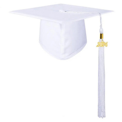 2024 m. akį traukianti abiturientų kepurė Vienspalvė abiturientų kepurė suaugusiems su kutu, skirta vidurinės mokyklos bakalauro studijoms abiturientams