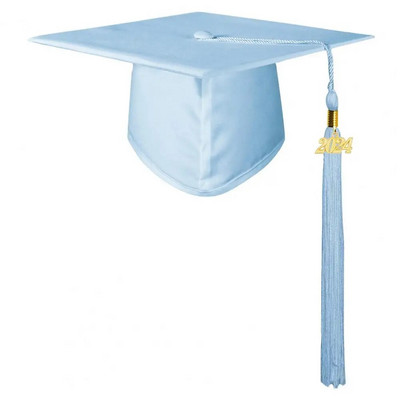 2024 m. akį traukianti abiturientų kepurė Vienspalvė abiturientų kepurė suaugusiems su kutu, skirta vidurinės mokyklos bakalauro studijoms abiturientams