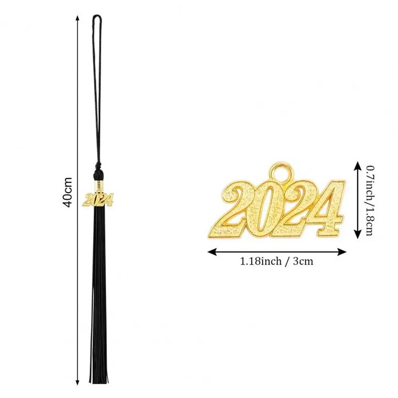 2024 m. akį traukianti abiturientų kepurė Vienspalvė abiturientų kepurė suaugusiems su kutu, skirta vidurinės mokyklos bakalauro studijoms abiturientams