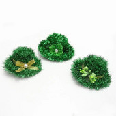 1vnt Saint Patricks Day Hat Green Clover Top Caps Cosplay Kostiumas Patricks St Dekoratyvinis galvos apdangalas žalias