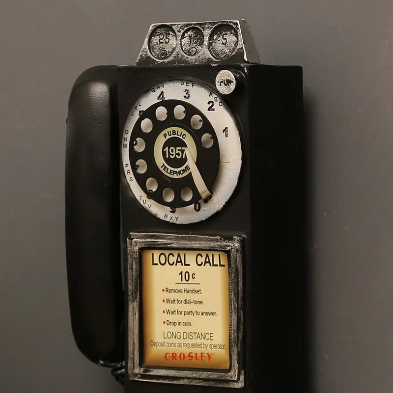 Kreativnost Vintage model telefona Zidni viseći ukrasi Retro namještaj Telefon Minijaturni zanati Poklon za bar Uređenje doma