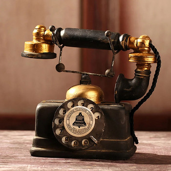 European Retro Resin Vintage Τηλέφωνο Σαλόνι Καφετέρια Διακόσμηση σπιτιού Δημιουργικό για χειροτεχνίες γραφείου Μπομπονιέρα για πάρτι