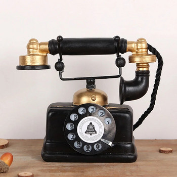 European Retro Resin Vintage Τηλέφωνο Σαλόνι Καφετέρια Διακόσμηση σπιτιού Δημιουργικό για χειροτεχνίες γραφείου Μπομπονιέρα για πάρτι