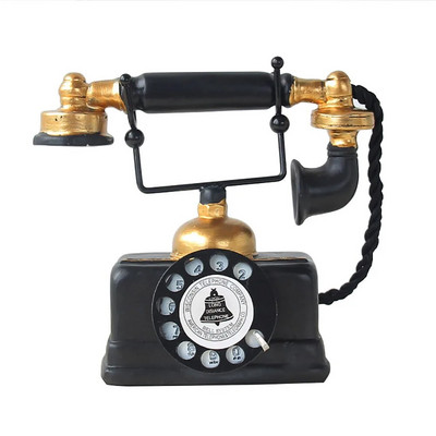 Europska retro smola Vintage telefon Dnevni boravak Kafić Dekoracija doma Ornament Kreativno za uredski izlog Rukotvorine Naklonost za zabavu