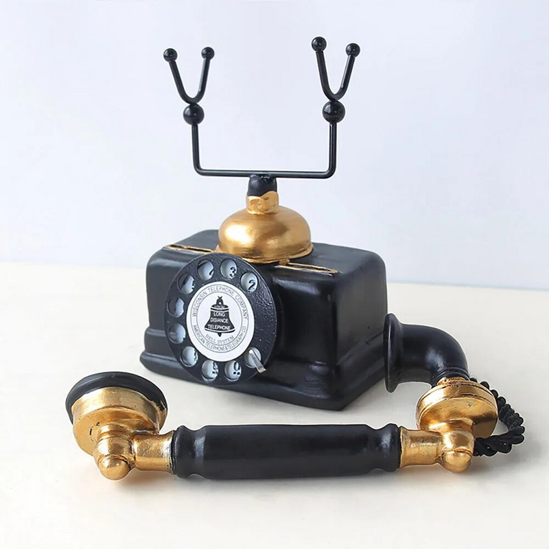 Europska retro smola Vintage telefon Dnevni boravak Kafić Dekoracija doma Ornament Kreativno za uredski izlog Rukotvorine Naklonost za zabavu