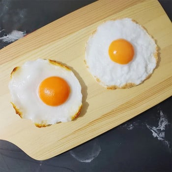 Προσομοίωση PVC Μοντέλο τηγανητό αυγό Τεχνητό αυγό ηλίου ψεύτικο φαγητό για το δυτικό εστιατόριο Διακόσμηση τραπεζιού Φωτογραφία σκηνικά Παιδικό παιχνίδι