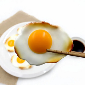 Προσομοίωση PVC Μοντέλο τηγανητό αυγό Τεχνητό αυγό ηλίου ψεύτικο φαγητό για το δυτικό εστιατόριο Διακόσμηση τραπεζιού Φωτογραφία σκηνικά Παιδικό παιχνίδι