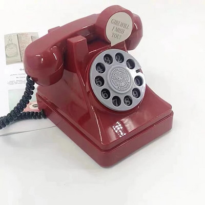 Loft American vintage viseći ružičasti model telefona na zidu, dekoracija dnevne sobe, kreativna dekoracija kafića za dom