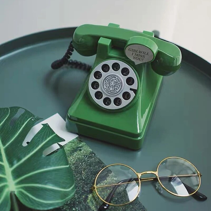 Loft American vintage viseći ružičasti model telefona na zidu, dekoracija dnevne sobe, kreativna dekoracija kafića za dom