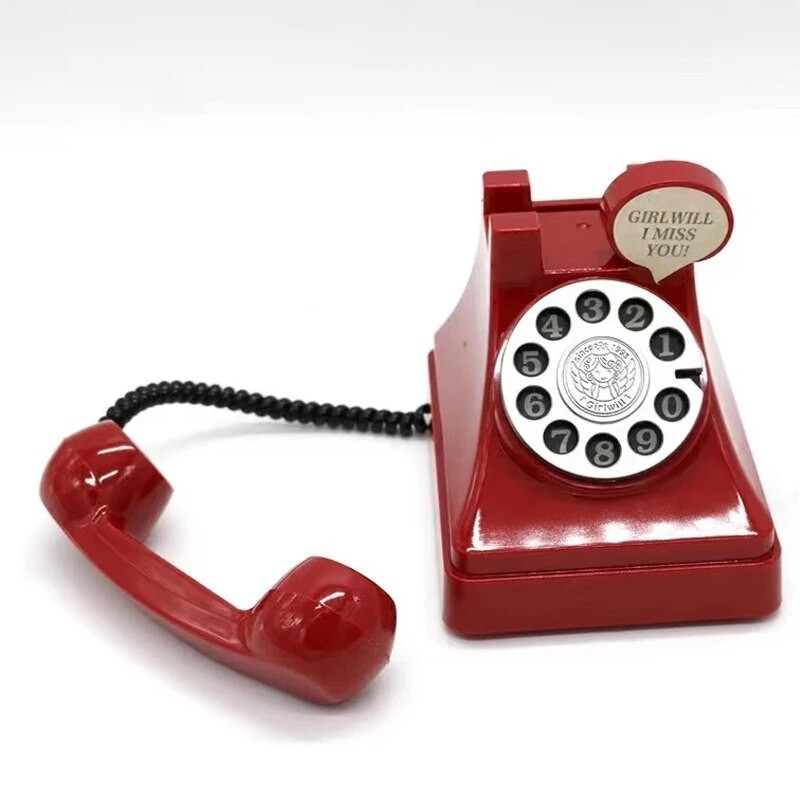 Loft American vintage viseći ružičasti model telefona na zidu, dekoracija dnevne sobe, kreativna dekoracija kafića za dom