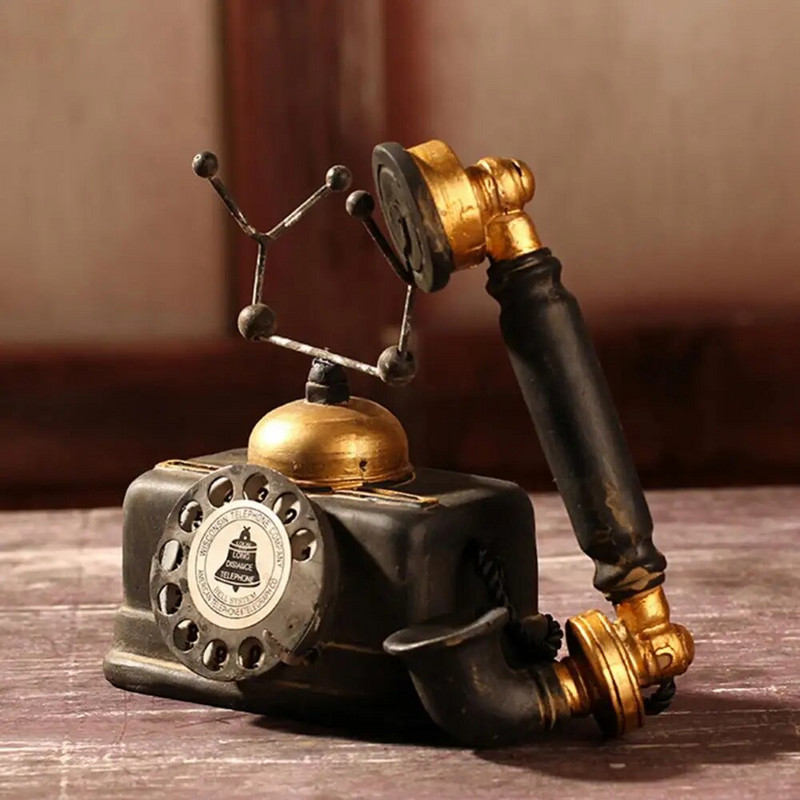 Novi vintage kućni dekor od smole Model telefona Minijaturni zanatski rekviziti za fotografije Općenito kućanstvo Kafić Pub Dekoracija knjižara