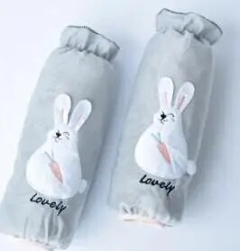 1 par kratkih dugih flaneliranih kaputa iz crtića zeca Zimski kaputi otporni na prašinu, rukavi, manšete, narukavi, pribor za čišćenje doma ND 033