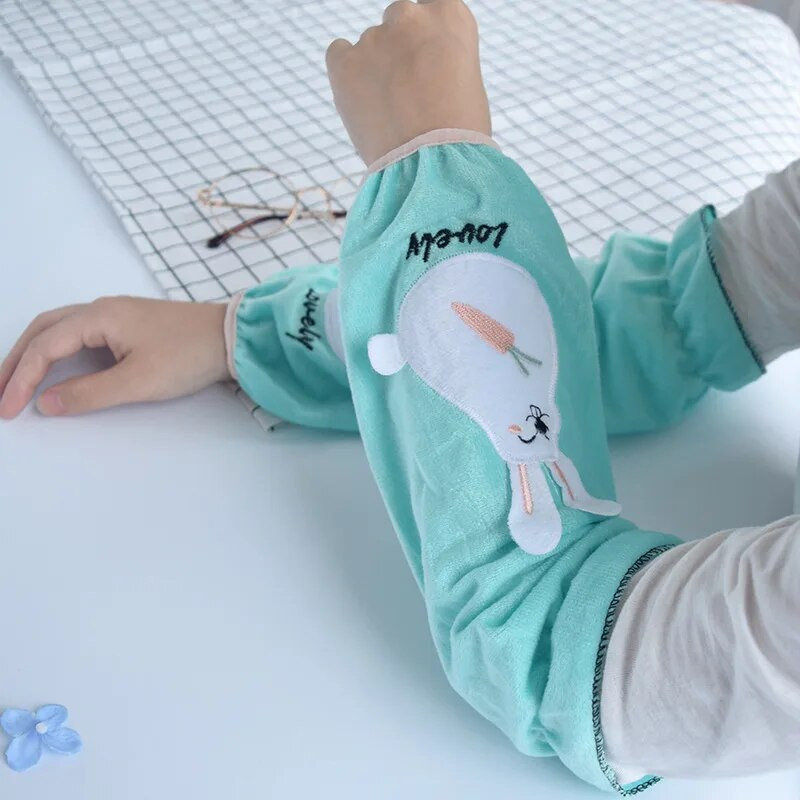 1 par kratkih dugih flaneliranih kaputa iz crtića zeca Zimski kaputi otporni na prašinu, rukavi, manšete, narukavi, pribor za čišćenje doma ND 033