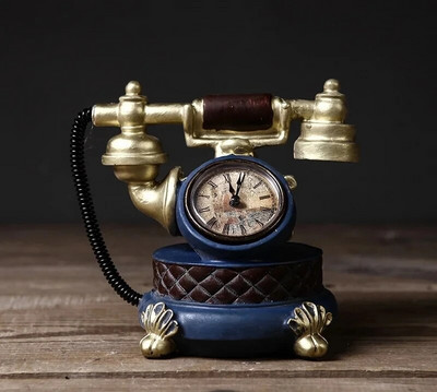 Vintage Műtárgyak Régiségek Figura Régi bútorok Telefon szobrok Mesterségek Retro Telefonmodell Otthoni Dísz Kávézó Dekoráció