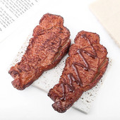 1 DB PVC szimuláció ételdísz steak modell barkácsolás élő fotózás kellékek Otthoni Konyha Fesztivál Mesterséges dekorációs kellékek