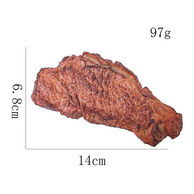 1 DB PVC szimuláció ételdísz steak modell barkácsolás élő fotózás kellékek Otthoni Konyha Fesztivál Mesterséges dekorációs kellékek