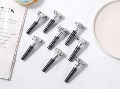 100PCS Златни, сребърни лазерни деца Blow Dragon Играчка Декорация за рожден ден Реквизит Реквизит за Деня на детето Честване Реквизит