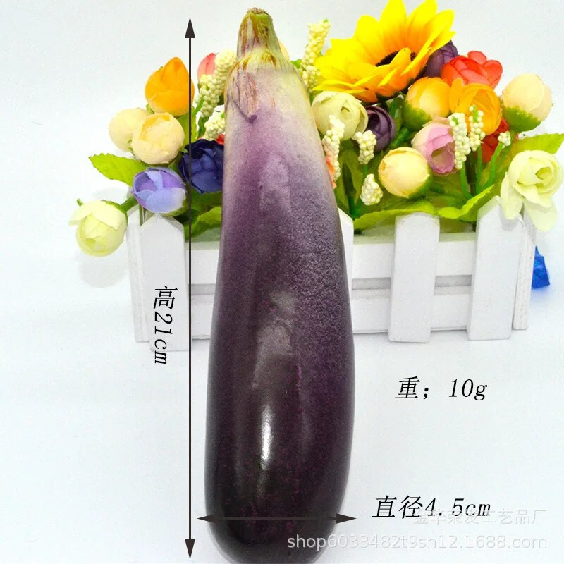 Dirbtinis netikras baklažanas baklažanas brinjaul modelis viešbutis restoranas parduotuvė parduotuvės dekoras modeliavimas daržovės nuotraukų rekvizitas