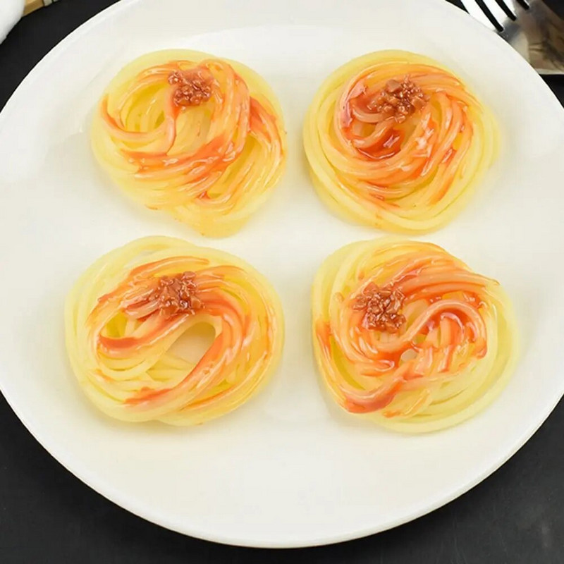 Изкуствена храна Симулирана юфка Декоративен хранителен модел Фалшива храна Форма на паста за фотореквизити Домашен декор Детски играчки за игра