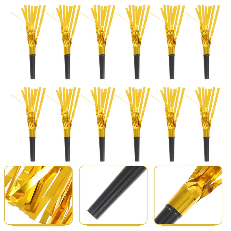 12 vnt. kutų pūtimo drakono kutais džiaugsmingų švilpukų scenos pasirodymo žaislas Naujųjų metų 2022 m. vakarėliui skirtas plastikinis pūstuvas vaikams