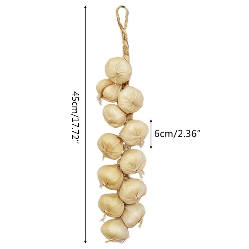 Kunstliku küüslaugu nööri simulatsiooniga võltsitud taimsed eksponaadid kodu magamistoa peokollektsiooni sisekujunduseks