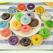 1 τμχ 5 εκ. Fake Donuts Cake Toys Simulation Donut Bread PU Fake Bread Τεχνητό Ψωμί Faux Επιδόρπιο για Διακόσμηση πάρτι σπιτιού