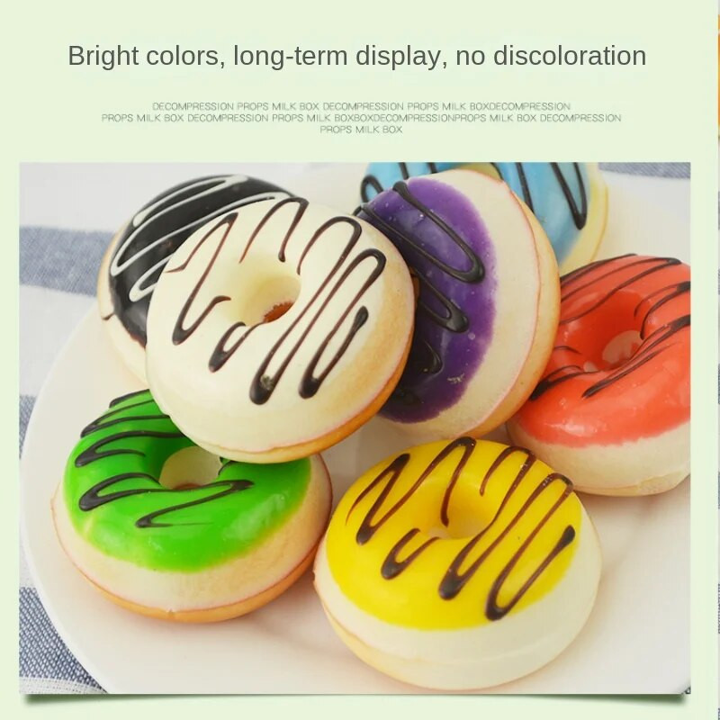 1 db 5 cm-es hamis fánk tortajátékok szimuláció fánkkenyér PU hamiskenyér, mesterséges étel műdesszert otthoni parti dekorációhoz