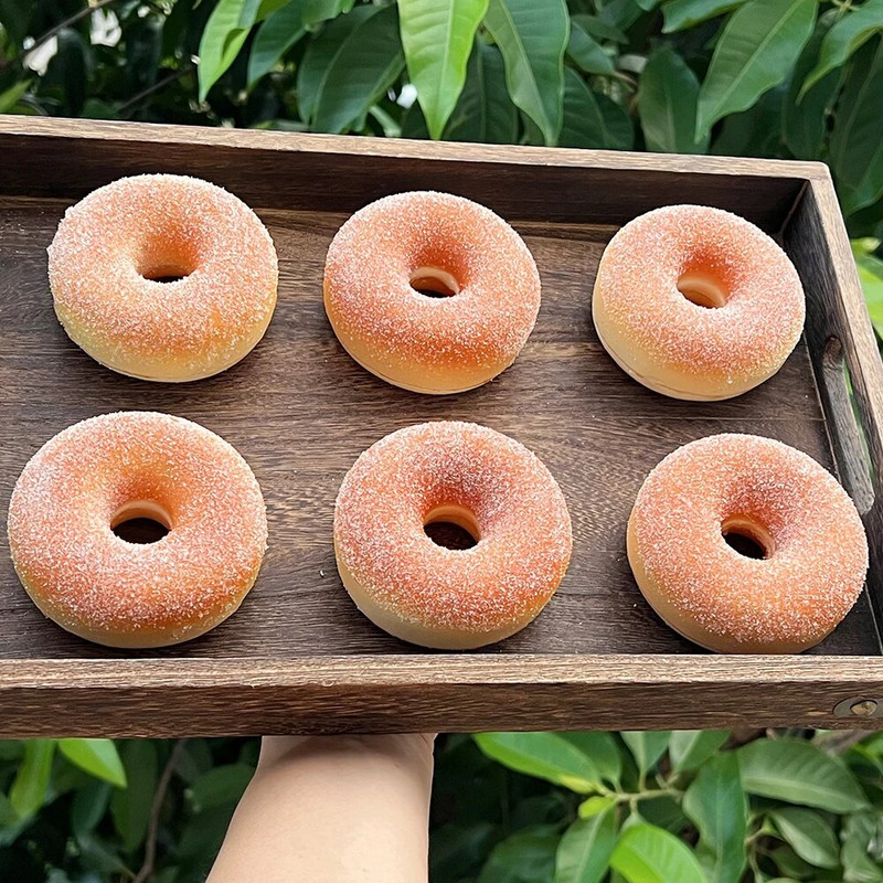 Симулация на понички Мека кухненска декорация, фалшив комплект за хляб, реквизит за гурме фотография, играчки за детски модели за фотография