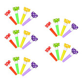 60 τμχ Blowouts Noisemakers Πολύχρωμο πάρτι γενεθλίων Blower Birthday Blow Horns Party for Carnival Cheering Props Παιδικό πάρτι