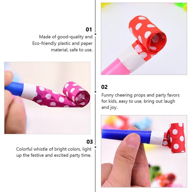 60db Blowouts Noisemakers Színes Születésnapi Party Fúvós Születésnapi Fúvós Horns Party farsangi szurkoló kellékek Kids Party