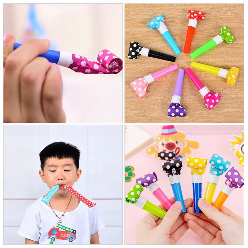 60db Blowouts Noisemakers Színes Születésnapi Party Fúvós Születésnapi Fúvós Horns Party farsangi szurkoló kellékek Kids Party