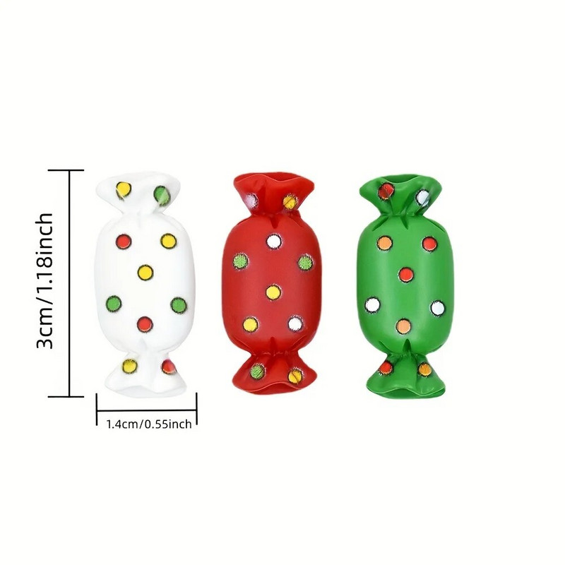 10vnt Kalėdiniai saldainiai Mini karoliukai dervos saldainiai Kalėdų dekoro dovanos Kalėdų saldainiai, plokščiapadžiai pasidaryk pats Kalėdų papuošalai Amatai