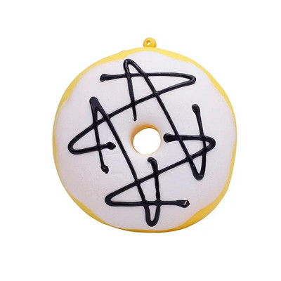 Hamis fánk tortajátékok szimuláció fánkkenyér PU hamis kenyér Mesterséges, valósághű étel Műdesszert otthoni parti dekorációhoz