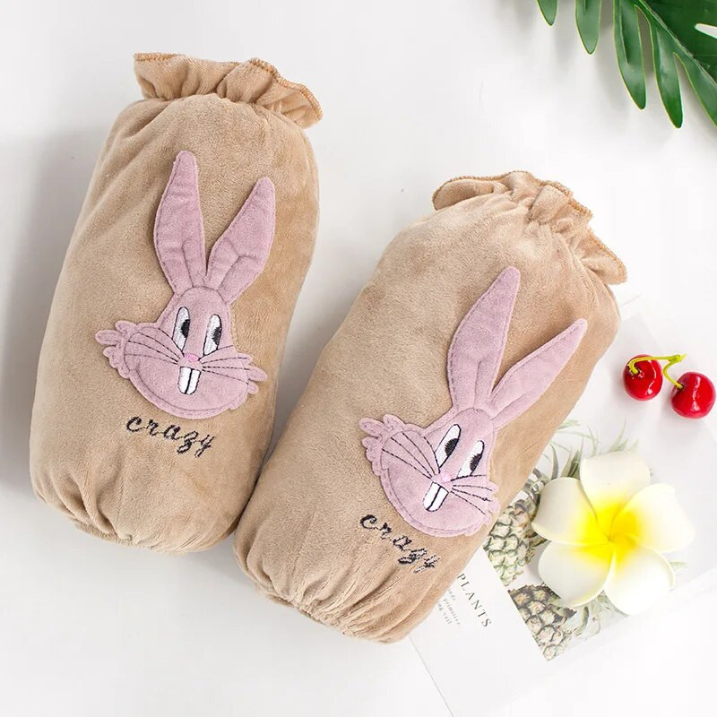 Ilgos animacinių filmų rankovės studentams suaugusiems nuo taršos saugančios rankovės, išsiuvinėtos languotos mergaitės ledinukų rankovės virtuvės rankovės, viršutinės rankovės