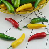 Dirbtinis netikrų vaisių augalas Mini čili aitrioji paprika „pasidaryk pats“ namų dekoravimo priedai fotografijos reikmenys 5 vnt. / maišelis