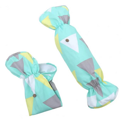 1 чифт Устойчиви на масло удължени сгъваеми еластични маншети против замърсяване Кухненски ръкави с геометричен триъгълен модел Калъфи за ръце